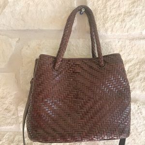 Fossil Woven Leather Crossbody